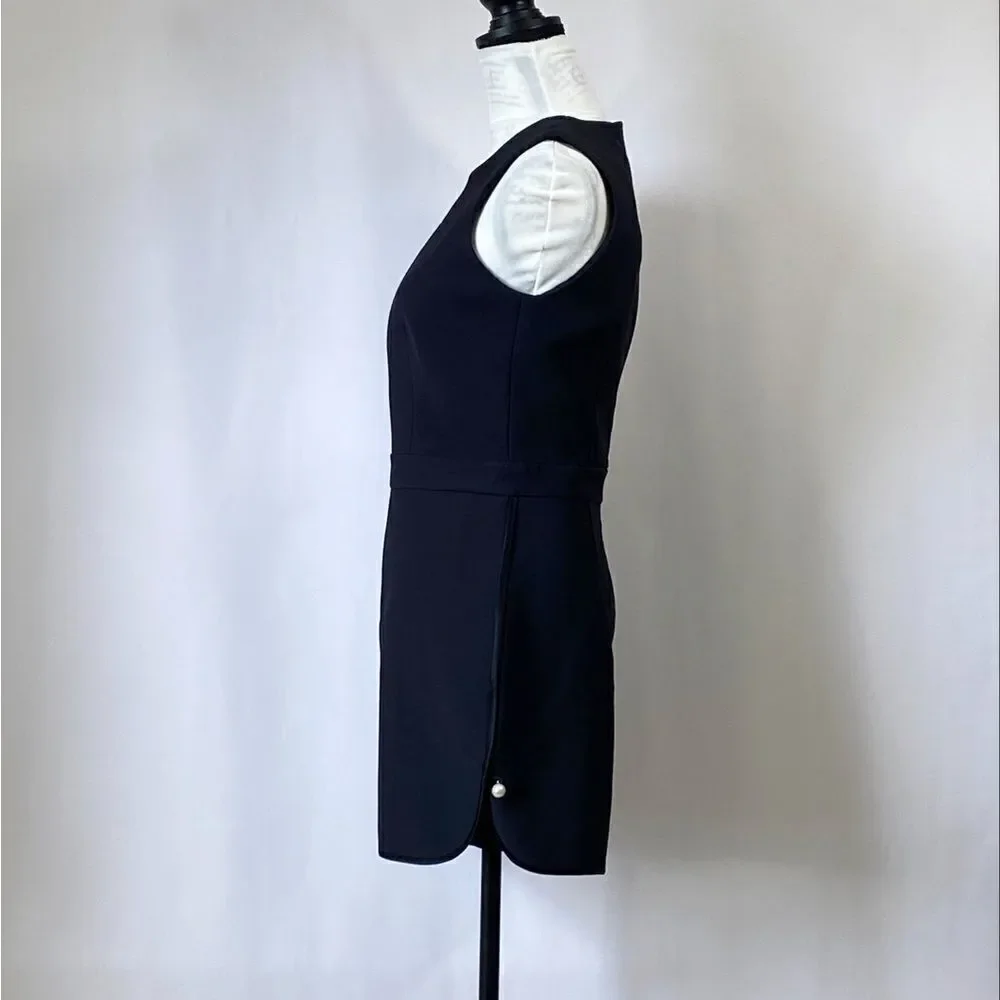 Adam Lippes Wool-Silk Sleeveless Romper size 6